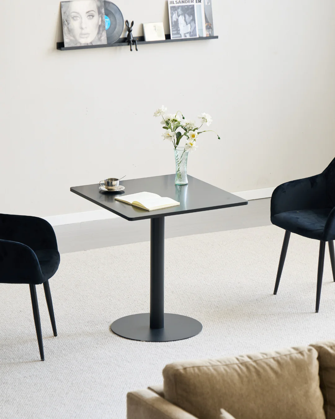 Stacey soffbord - 70 x 70 cm - Svart/Svart - Image 5