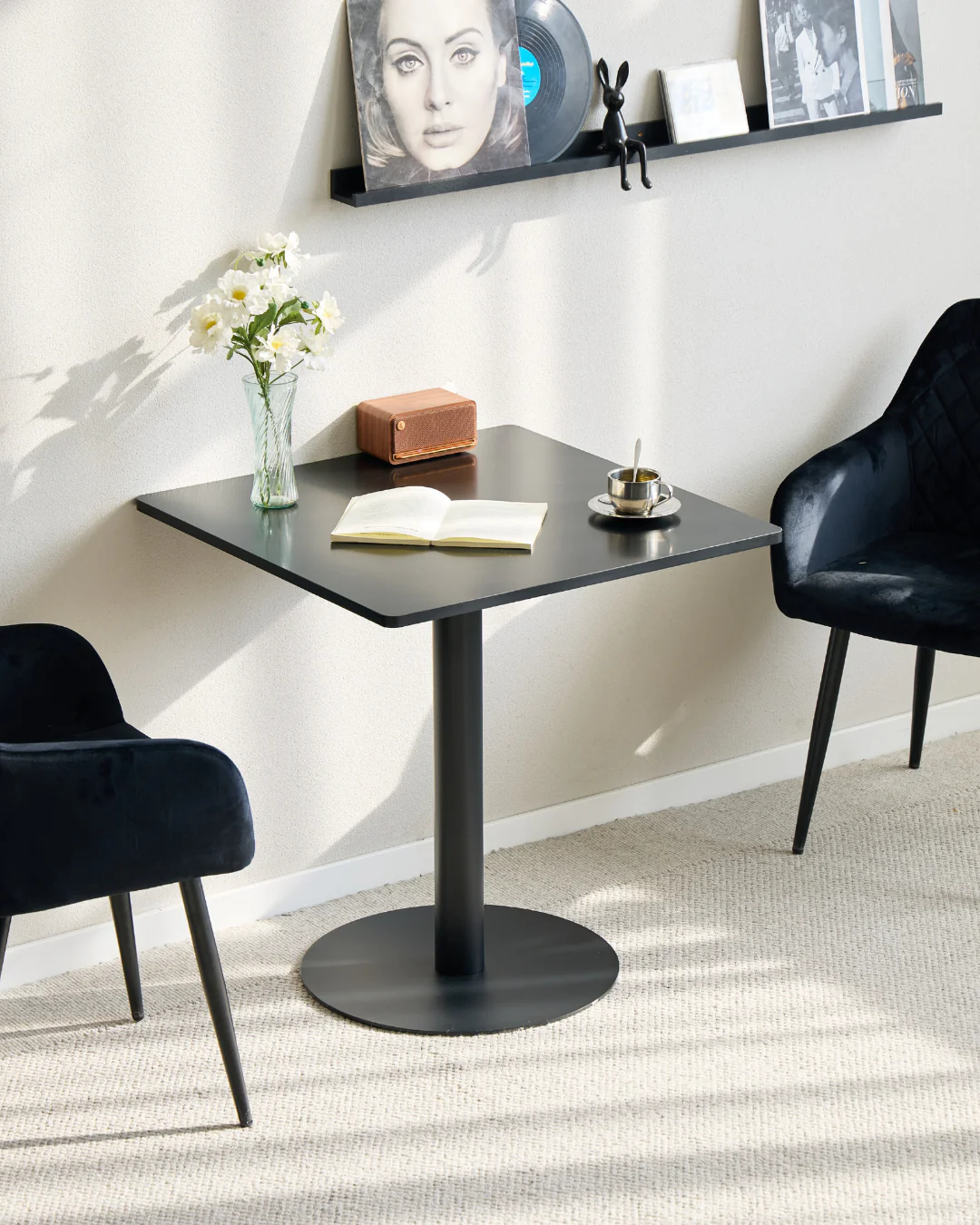 Stacey soffbord - 70 x 70 cm - Svart/Svart - Image 8