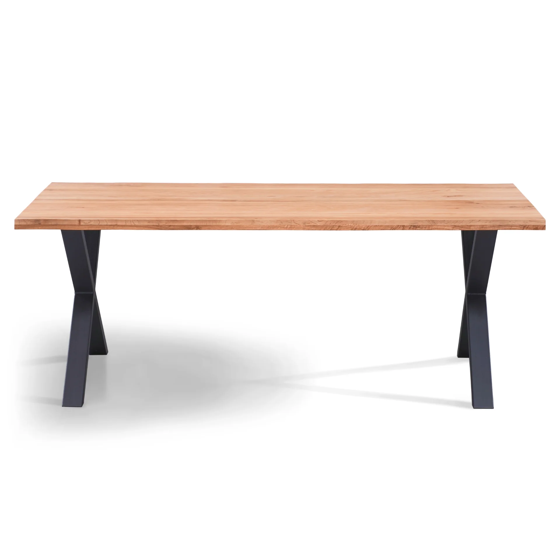 Susan - Plankbord 200 x 95 cm i oljad ek med kryssben (förberett för tilläggsskivor) - Image 3