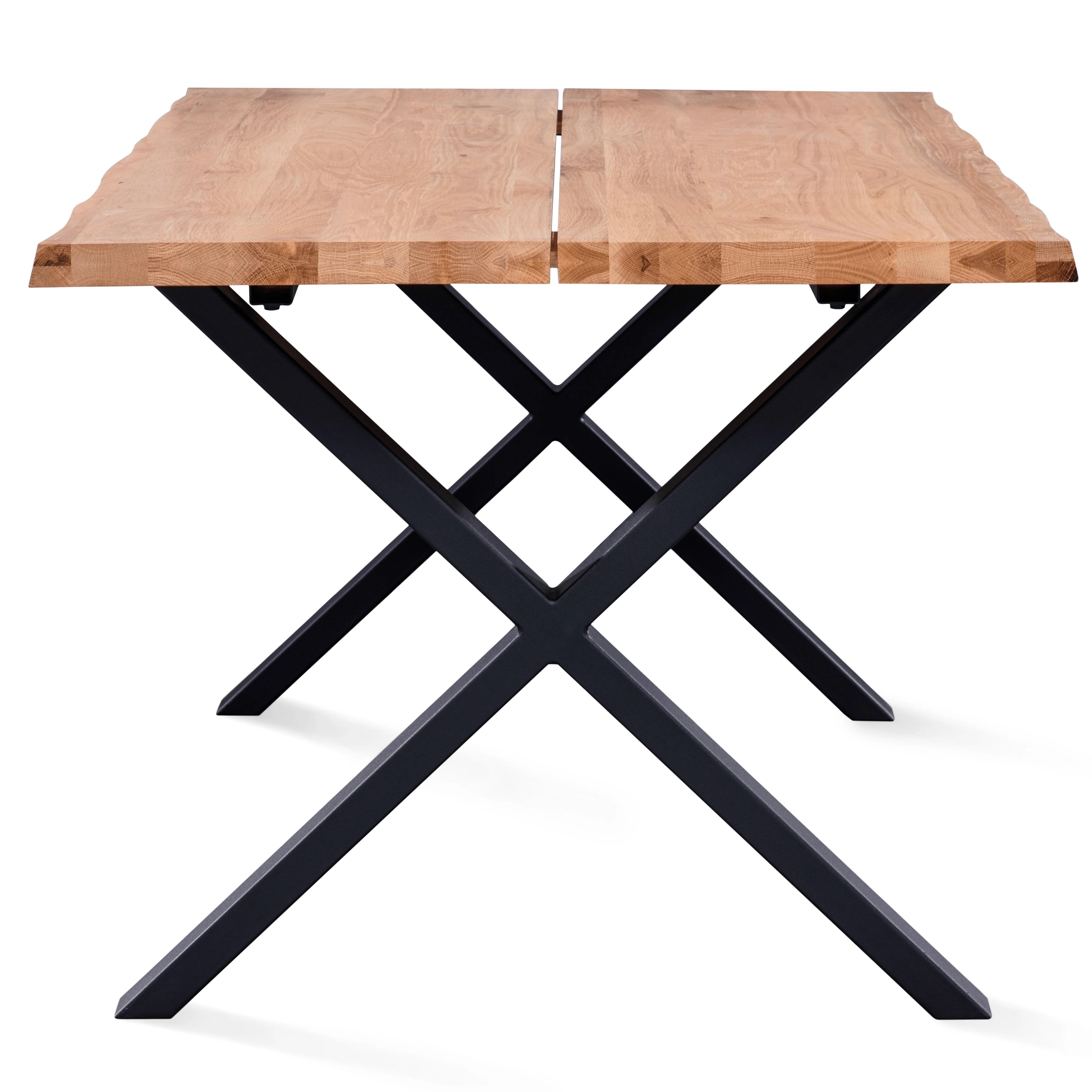Susan - Plankbord 200 x 95 cm i oljad ek med kryssben (förberett för tilläggsskivor) - Image 5