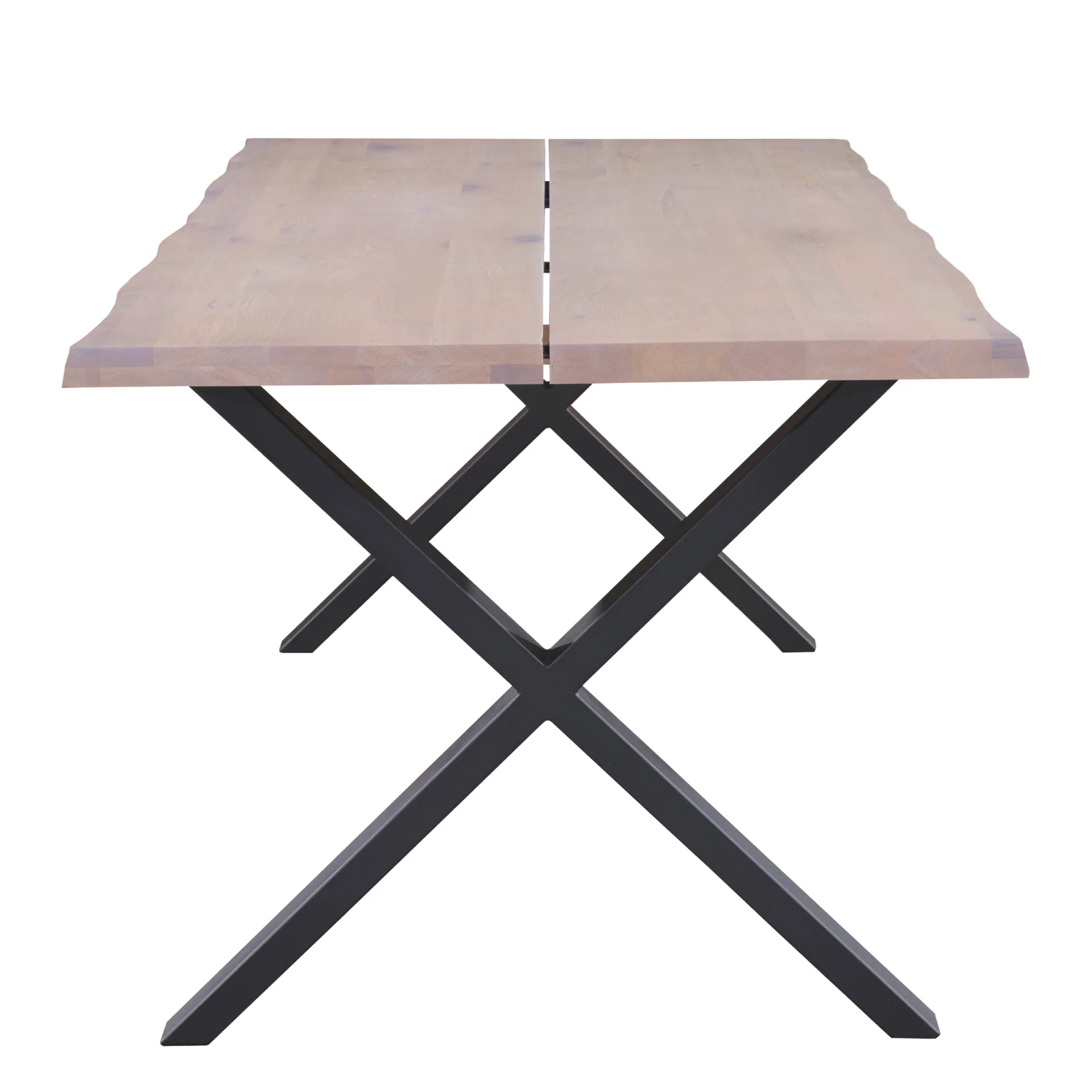 Susan - Plankbord 200 x 95 cm i vitoljad ek med kryssben (förberett för tilläggsskivor) - Image 5