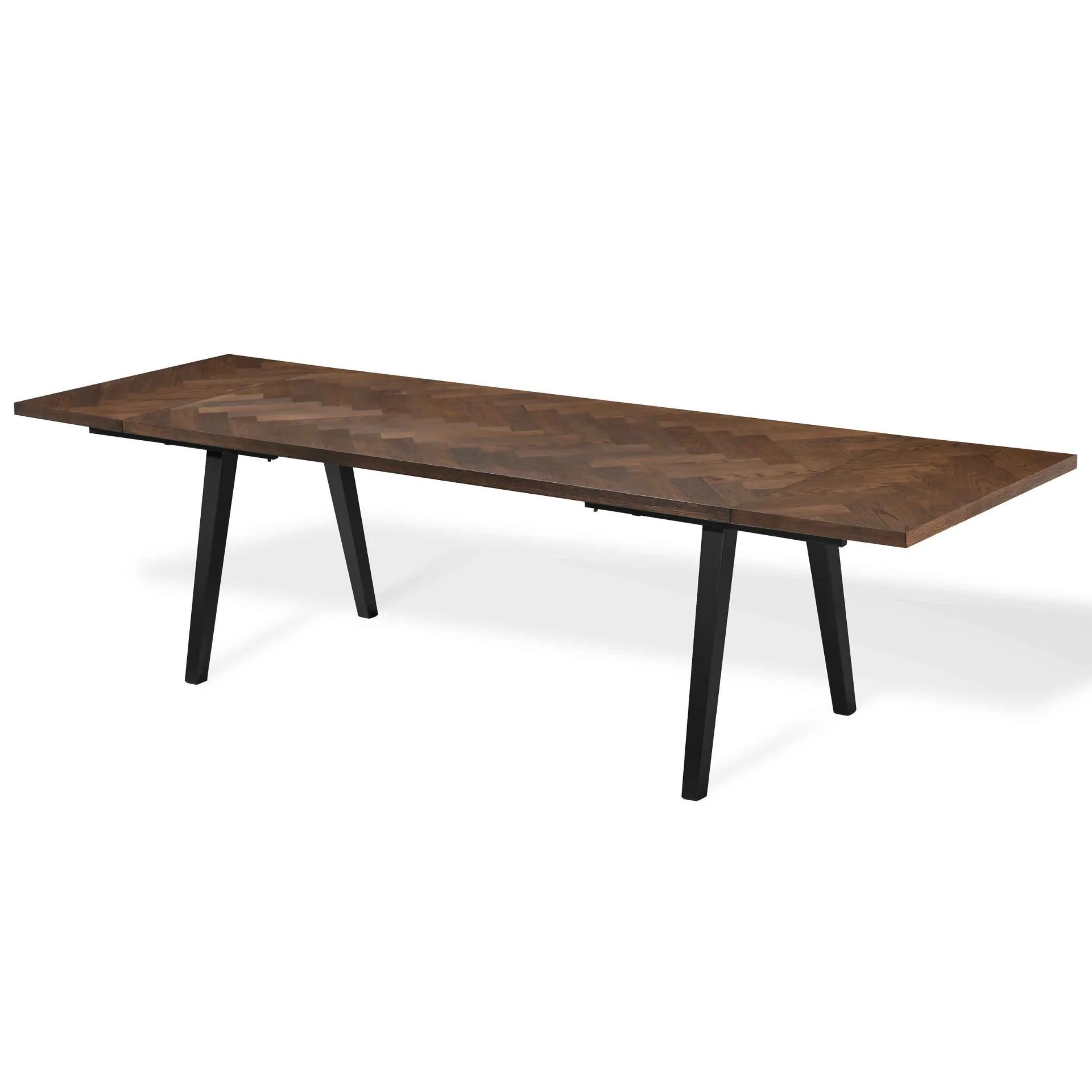 Valeria matbord med fiskbensmönster 200x90 cm i rökt ekfanér - Image 3