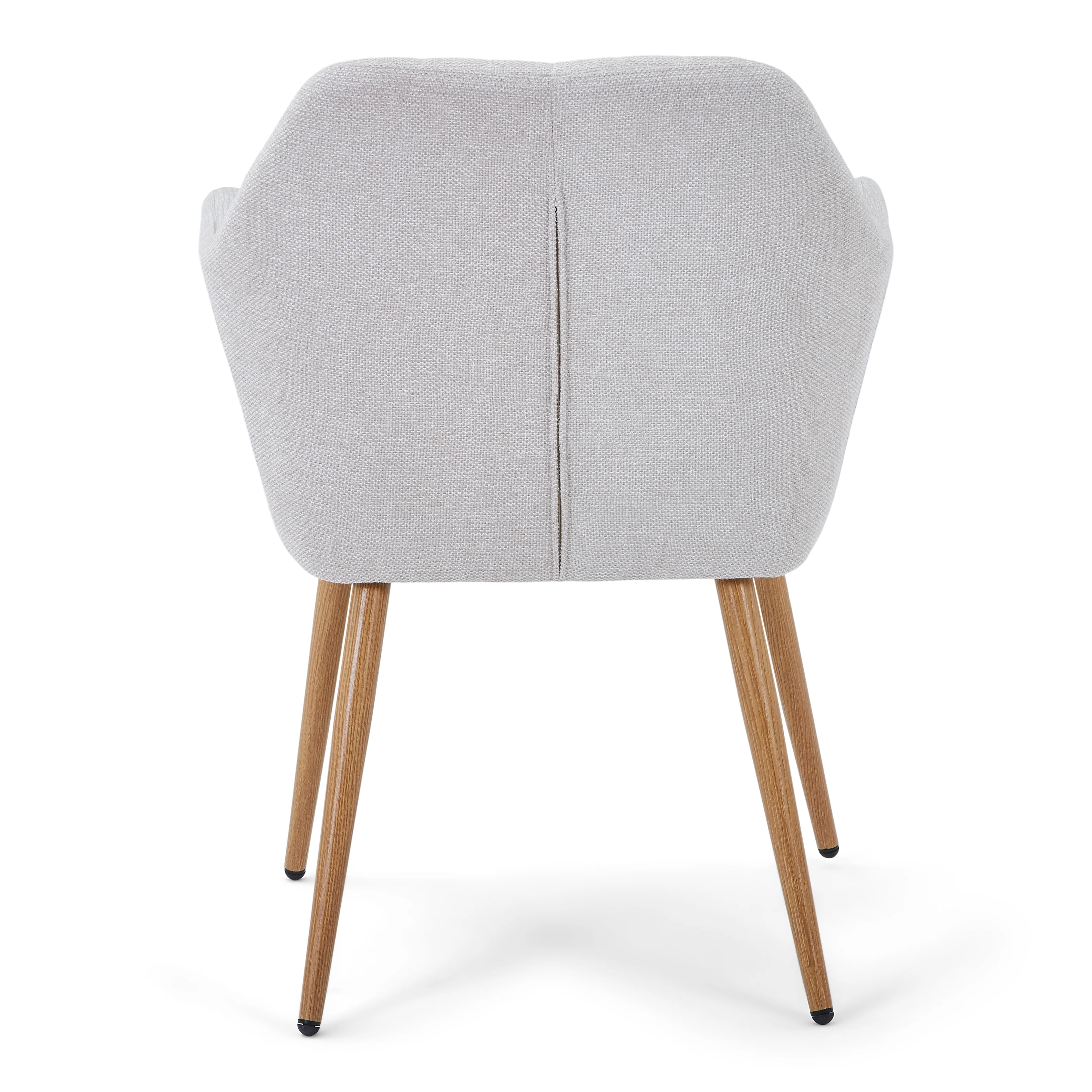 Vanessa matstol med armstöd - beige textil och eklook - Image 4