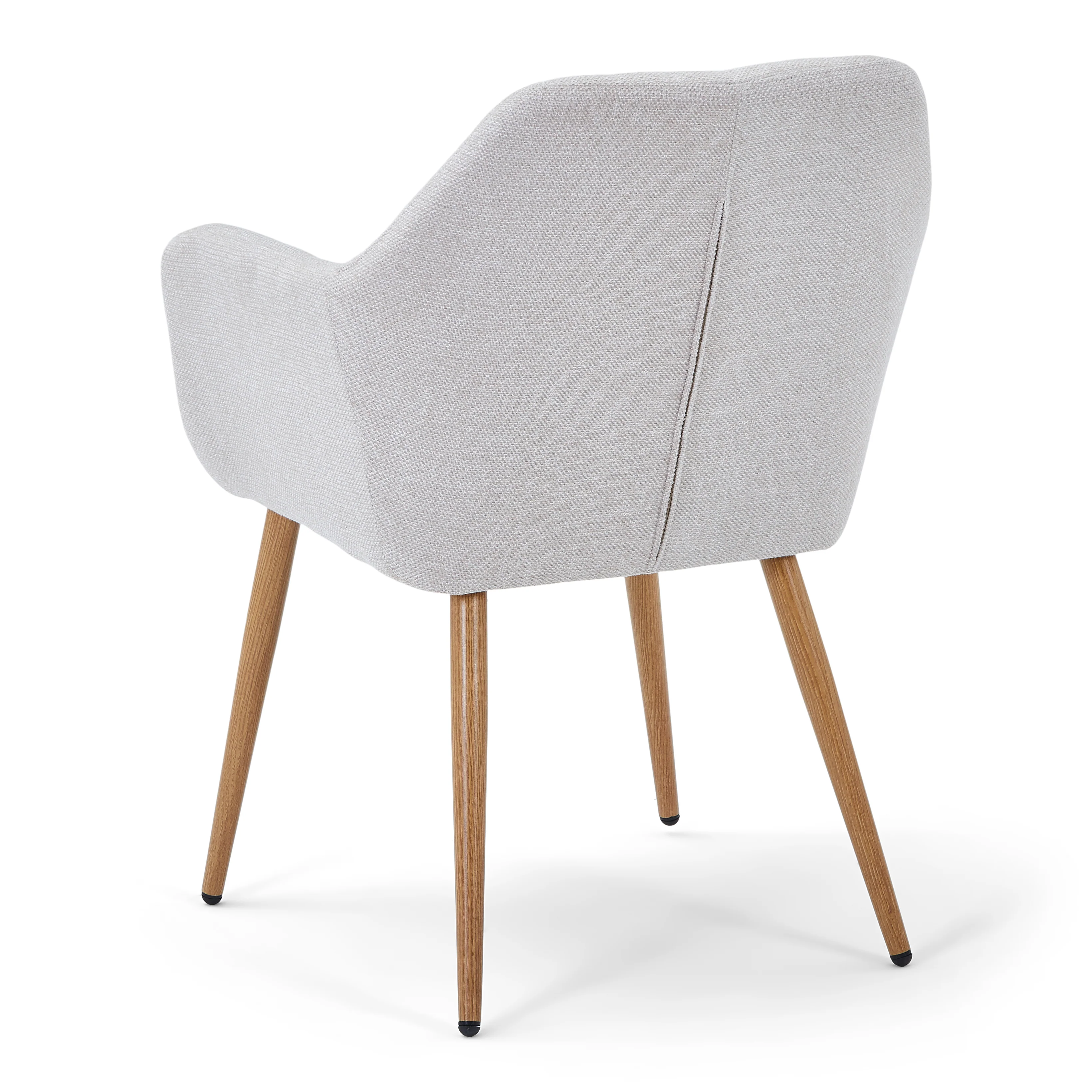 Vanessa matstol med armstöd - beige textil och eklook - Image 5